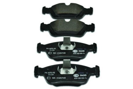 Колодки тормозные дисковые комплект; передняя. HELLA 8DB355008741