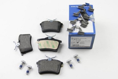 Тормозные колодки дисковые комплект; задн. HELLA 8DB355014081