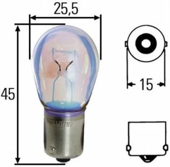 Лампа накаливания STANDARD P21W 12V 21W BA 15s HELLA 8GA002073121
