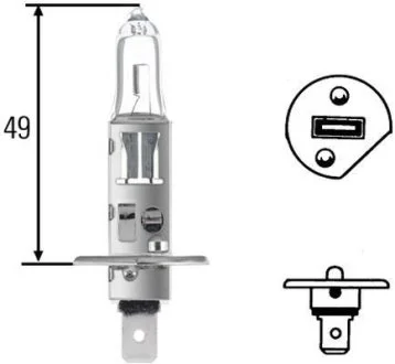 Лампа накаливания, H1 24V 70W P 14,5s HELLA 8GH002089251