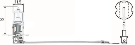 Лампа накаливания, H3 24V 70W PK 22s HELLA 8GH002090251