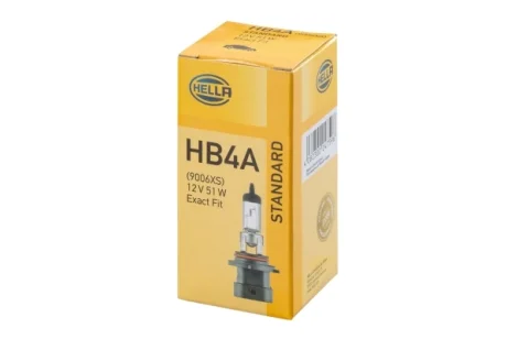 Лампа розжарювання, HB4A 12V 51W P 22d HELLA 8GH005636-201