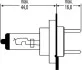 Лампа накаливания STANDARD H7 12V 55W PX 26d HELLA 8GH007157121 (фото 2)