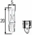 Лампа накаливания, W1,2W 24V 1,2W W 2 x 4,6d HELLA 8GP002095241 (фото 1)