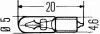 Лампа накаливания, W1,2W 24V 1,2W W 2 x 4,6d HELLA 8GP002095241 (фото 2)