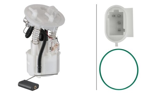 Насос топливный в сборе RENAULT MEGANE I/SCENIC I, с прокладкой HELLA 8TF358106791