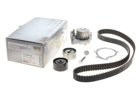 Комплект ГРМ, ремень+ролик+помпа HEPU PK08410