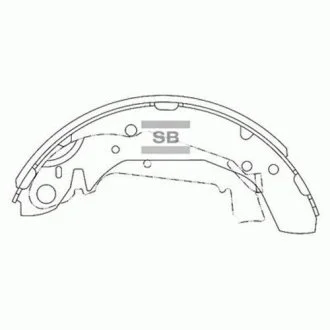 Комплект тормозных колодок из 4 шт. барабанов Hi-Q (SANGSIN) SA111