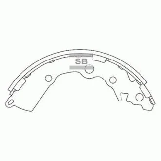 Колодки тормозные Picanto (11-17) зад барабан (58350-1YA00) Sangsin Hi-Q (SANGSIN) SA156