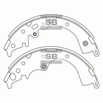 Колодки тормозные задние (барабанного типа)Toyota HI-ACE (05-) Hi-Q (SANGSIN) SA168
