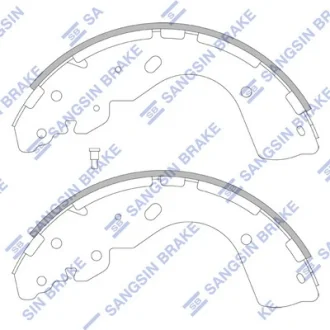 Колодки гальмівні задні (барабанного типу) Nissan Navara (15-) HI-Q Hi-Q (SANGSIN) SA213
