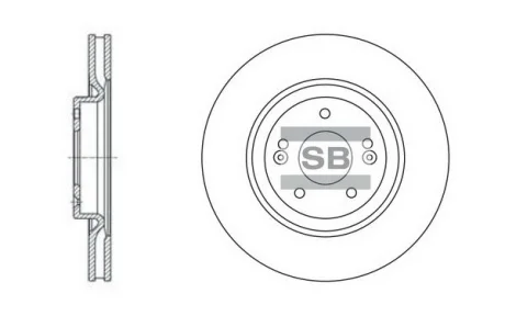 Гальмівний диск Hi-Q (SANGSIN) SD1070