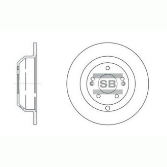 Тормозной диск Hi-Q (SANGSIN) SD1072