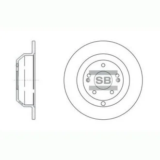Тормозной диск Hi-Q (SANGSIN) SD1072