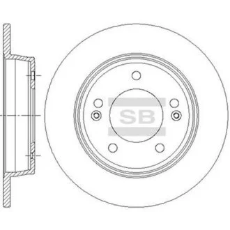 Тормозной диск задний Hi-Q (SANGSIN) SD1085