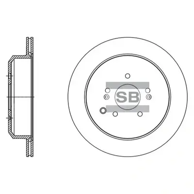 Диск гальмівний (кратно 2) задній (вентильований) Hyundai IX55 (08-) (D=324.0mm) HI-Q Hi-Q (SANGSIN) SD1133 (фото 1)