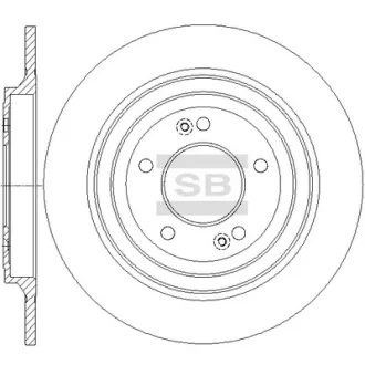 Диск гальмівний (кратно 2) задній Tucson (15-) (D=302.0mm) HI-Q Hi-Q (SANGSIN) SD1152