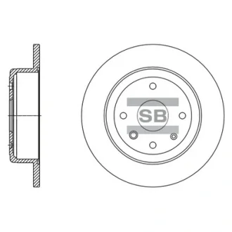 Диск гальмівний Hi-Q (SANGSIN) SD3058
