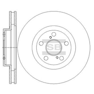 Диск тормозной (кратно 2) передний (вентилируемый) Toyota Corolla (07-) (D=273.0 Hi-Q (SANGSIN) SD4066