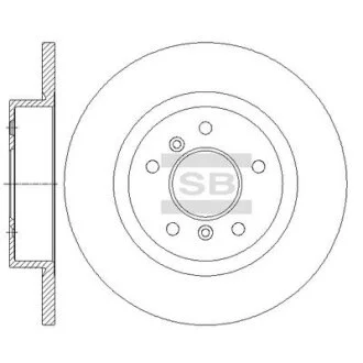 Диск гальмівний (кратно 2) задній Nissan Qashqai J11 (13-) (D=289.5mm) HI-Q Hi-Q (SANGSIN) SD4252