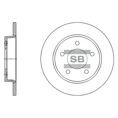 Тормозной диск Hi-Q (SANGSIN) SD4419 (фото 1)