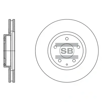 Диск гальмівний (кратно 2) передній (вентильований) Mazda 6 GJ, GH (12-) (D=297.0mm) HI-Q Hi-Q (SANGSIN) SD4424 (фото 1)