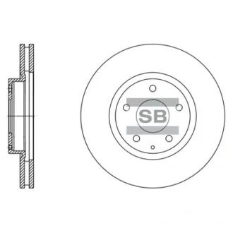 Диск гальмівний (кратно 2) передній (вентильований) Mazda 6 GJ, GH (12-) (D=297.0mm) HI-Q Hi-Q (SANGSIN) SD4424