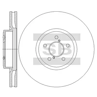 Диск гальмівний (кратно 2) передній (вентильований) Subaru Forester (13-) (D=315.8mm) HI-Q Hi-Q (SANGSIN) SD4714 (фото 1)
