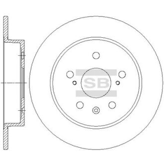 Диск тормозной (кратно 2) задний Suzuki SX4 EY,GY (06-) (D=278.0mm) Hi-Q (SANGSIN) SD4806