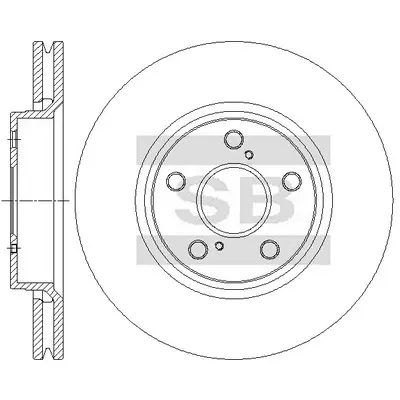 Диск тормозной (кратно 2) передний (вентилируемый) Toyota C-HR (16-) (D=298.5mm) Hi-Q (SANGSIN) SD4907 (фото 1)