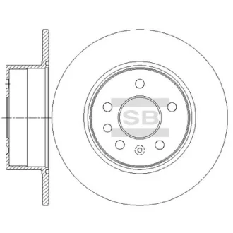 Диск гальмівний (кратно 2) задній Opel Vectra (04-) (D=285.7mm) HI-Q Hi-Q (SANGSIN) SD5123