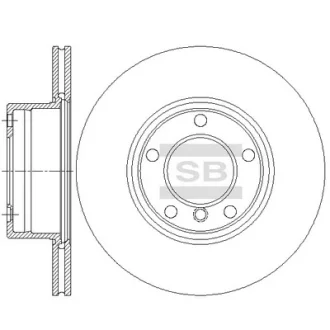 Диск гальмівний (кратно 2) передній (вентильований) BMW 5 E39 (-04) (D=295.8mm)  HI-Q Hi-Q (SANGSIN) SD5203