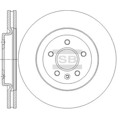 Диск гальмівний (кратно 2) передній (вентильований) Ford Explorer (11-) (D=325.0mm) HI-Q Hi-Q (SANGSIN) SD5325 (фото 1)