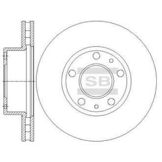 Диск тормозной (кратно 2) передний (вентилируемый) Fiat Ducato (06-) (D=279.7mm) Hi-Q (SANGSIN) SD5506