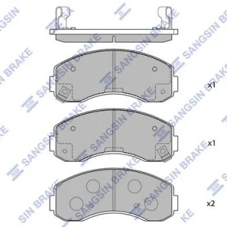 Колодки тормозные передние Kia Topic, Frontier (01-) Hi-Q (SANGSIN) SP1056