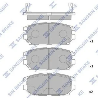 Тормозные колодки кт. Hi-Q (SANGSIN) SP1069