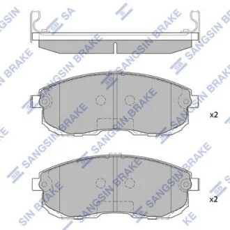 Колодки тормозные передние Nissan Maxima (00-), Infinity G35 AWD (06-) Hi-Q (SANGSIN) SP1107FA