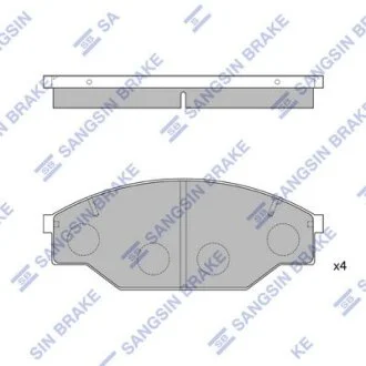 Колодки тормозные передние Toyota Hi-Lux Hi-Q (SANGSIN) SP1121