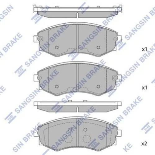 Комплект тормозных колодок из 4 шт. дисков Hi-Q (SANGSIN) SP1144 (фото 1)