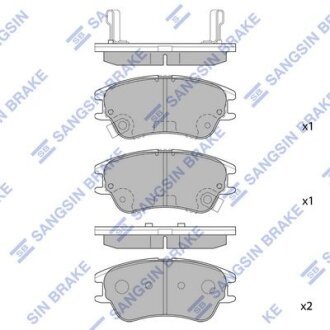 Колодки тормозные передние Hyundai Atos (-03) Hi-Q (SANGSIN) SP1149