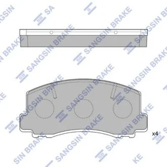 Колодки тормозные передние Toyota Corolla Hi-Q (SANGSIN) SP1211
