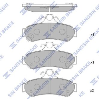 Колодки гальмівні задні Toyota Camry V4, V5 HI-Q Hi-Q (SANGSIN) SP1236