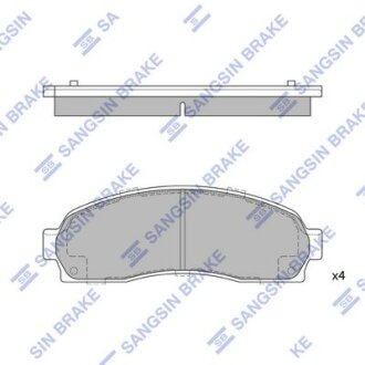 Колодки тормозные передние Ford Explorer (-06), Pontiac Torrent (06-) Hi-Q (SANGSIN) SP1369