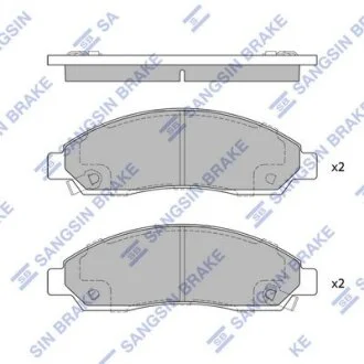 Колодки тормозные передние Chevrolet Colorado (-08), GMC Caynon (-08) Hi-Q (SANGSIN) SP1408