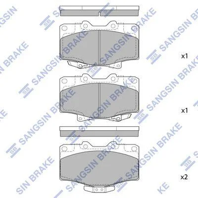 Колодки гальмівні передні Toyota 4Runner (-01) HI-Q Hi-Q (SANGSIN) SP1420 (фото 1)