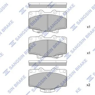 Колодки гальмівні передні Toyota 4Runner (-01)  HI-Q Hi-Q (SANGSIN) SP1420