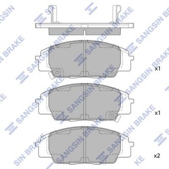 Колодки тормозные передние Honda Civic (06-) Hi-Q (SANGSIN) SP1434