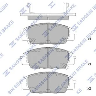 Колодки гальмівні передні Honda Civic (06-) HI-Q Hi-Q (SANGSIN) SP1434