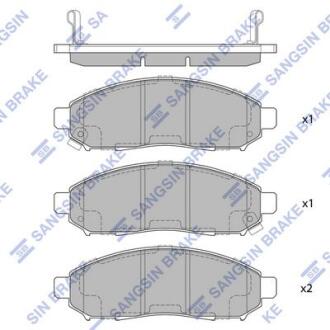 Колодки тормозные передние Nissan Leaf (10-) Hi-Q (SANGSIN) SP1460A
