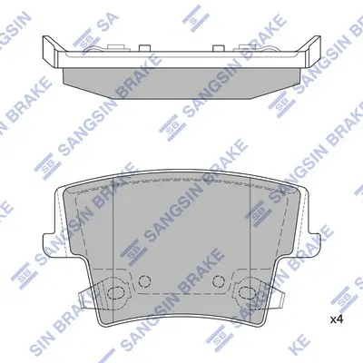 Колодки гальмівні задні (дискові) Chrysler 300 (11-), Dodge Charger (11-) HI-Q Hi-Q (SANGSIN) SP1508 (фото 1)